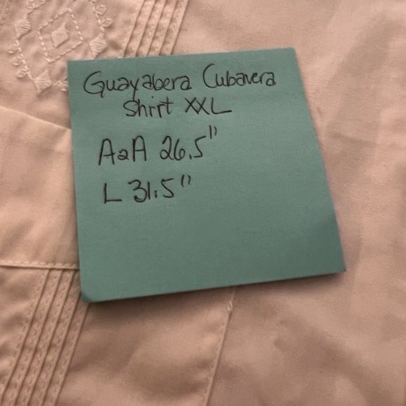 Mens Guayabera- Cubavera- Shirt- Ivory Size XXL Fiesta Mariachi Wedding - Picture 8 of 8